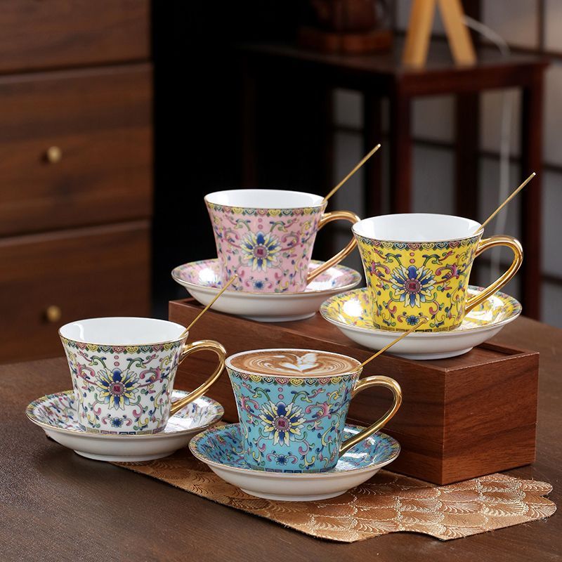 Coffee Tea English - Caneca de Café Cerâmica Estilo Europeu