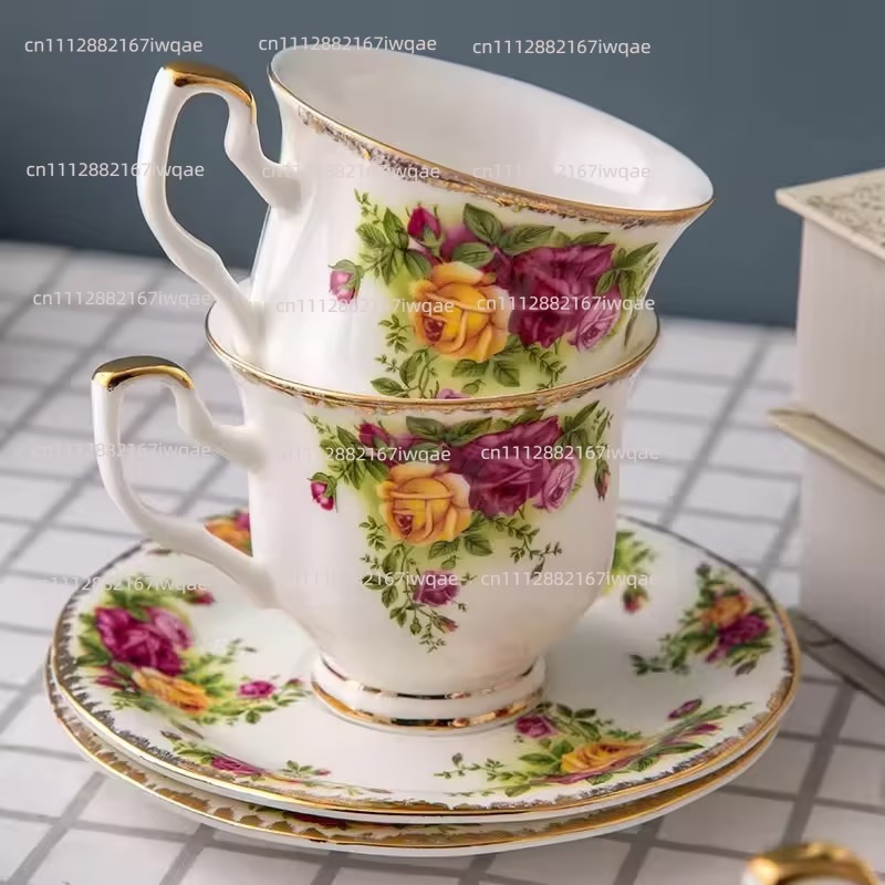Coffee Tea English - Conjunto de Café em Porcelana Europeia