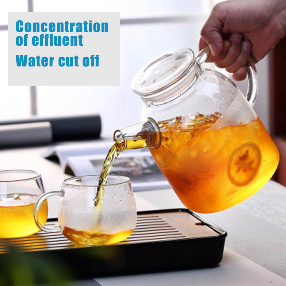 Coffee Tea Games - Bule de vidro borosilicato transparente 1000/1600ml,