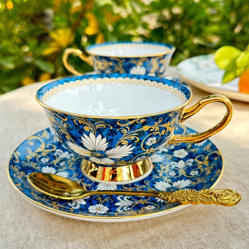 Coffee Tea English - Conjunto de Xícaras e Pires de