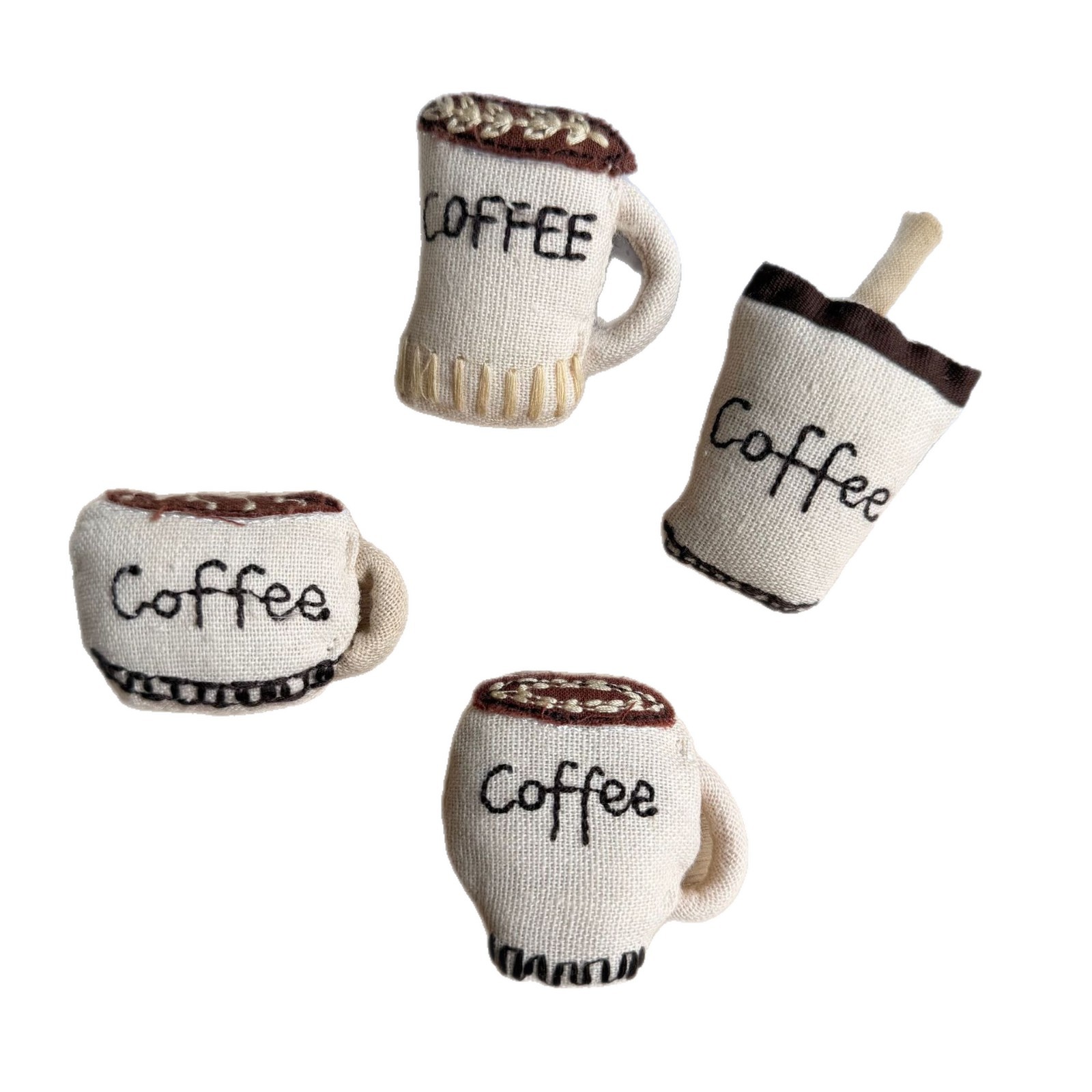 Coffee Tea Bags - Pingente Artesanal de Tecido em Formato