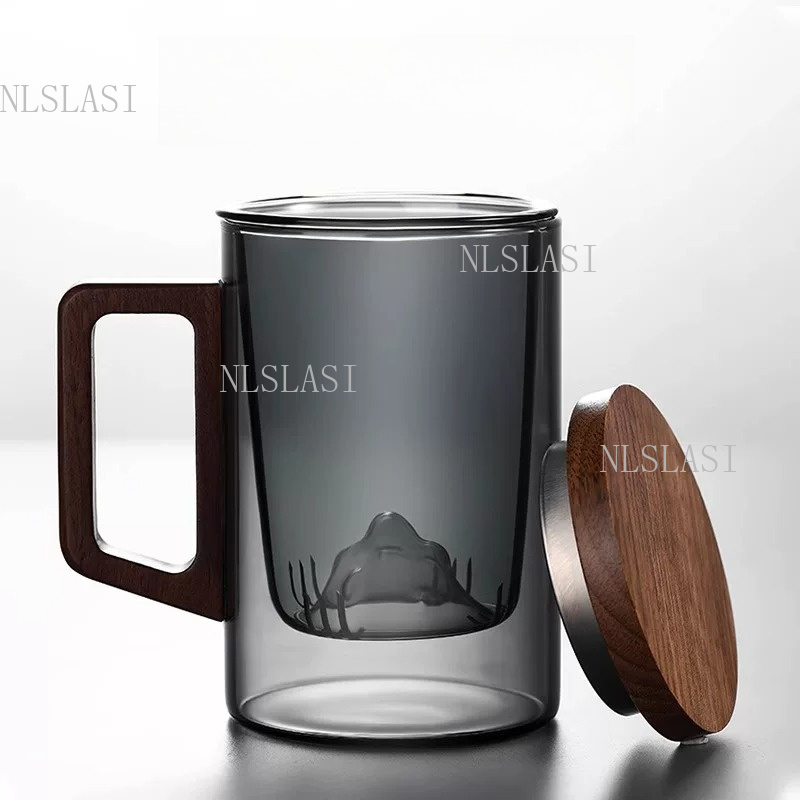 Double Wall Mug - Caneca de Chá de Vidro Duplo