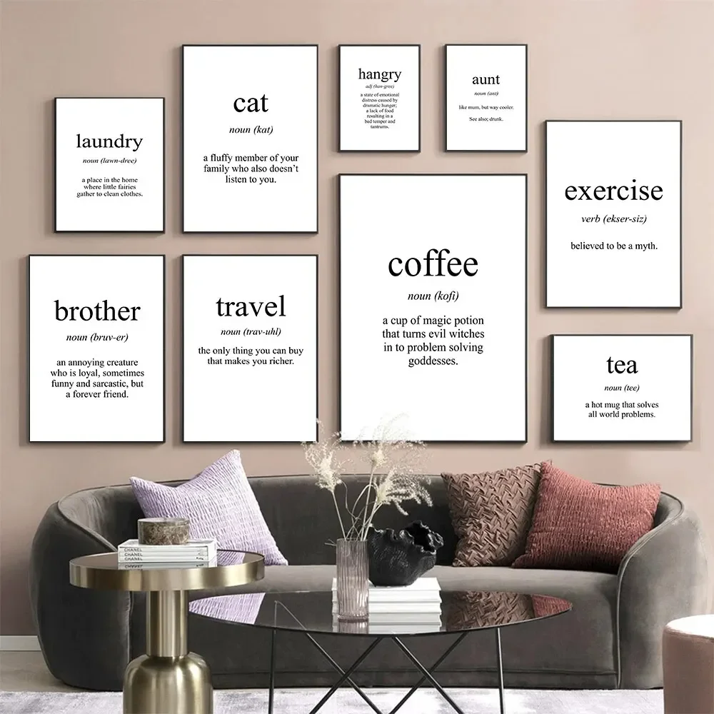 Coffee Tea Meaning - Arte de Parede em Tela com