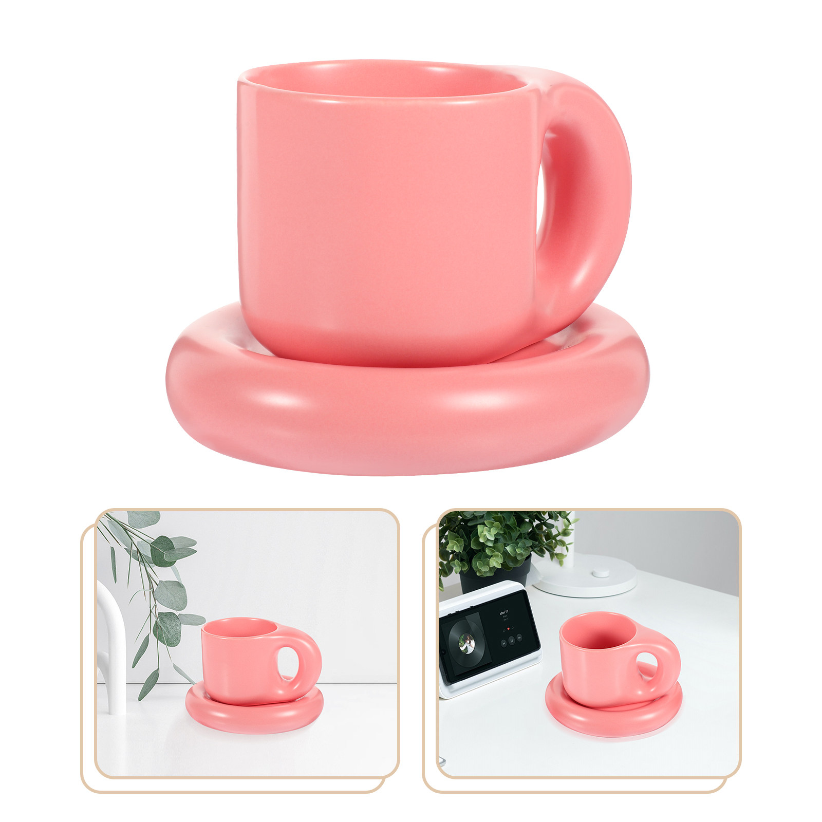 Coffee Tea Uses - Conjunto de Canecas de Cerâmica com