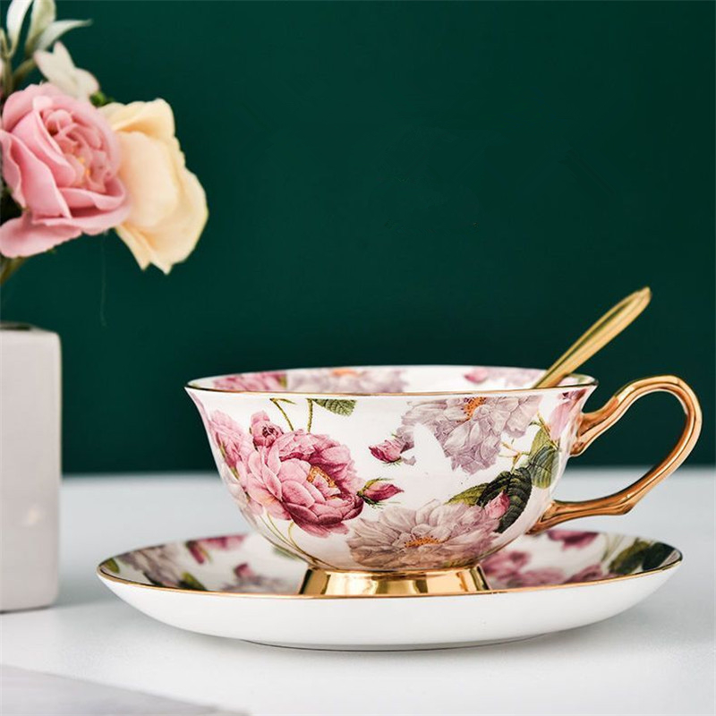 Coffee Tea English - Conjunto de Xícara de Café e