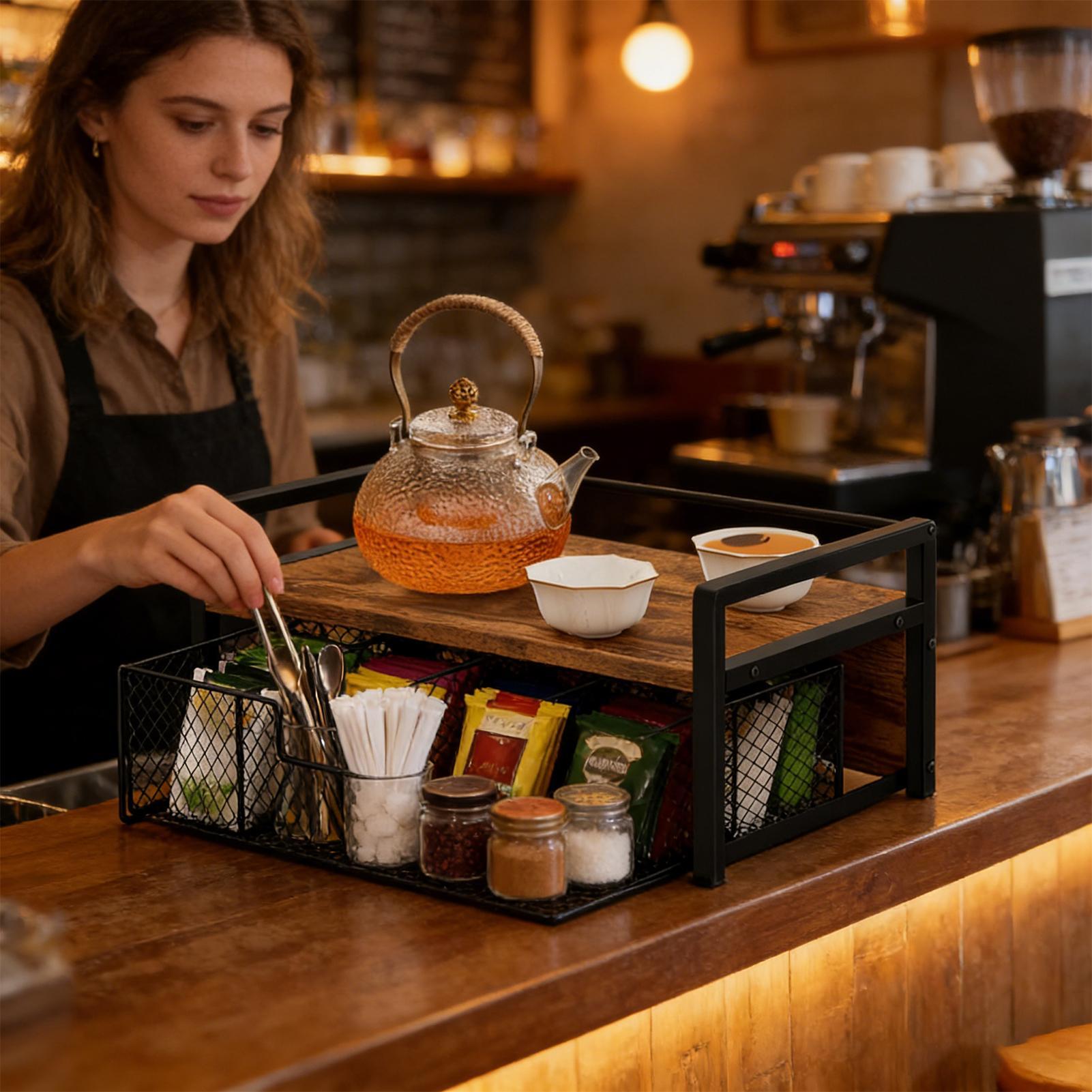 Organizador de Mesa com Gaveta - Coffee Tea Break avaliação e preço