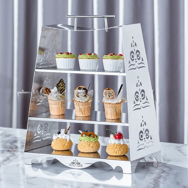 Suporte de três camadas para l - Coffee Tea Break avaliação e preço