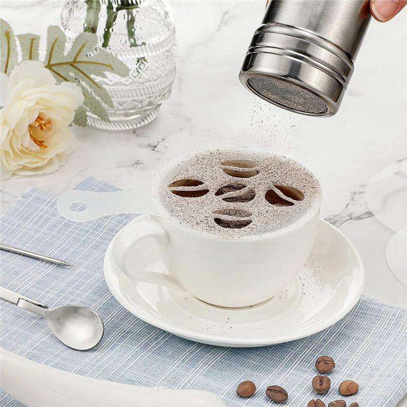22 Peças de Estênceis Reutiliz - Coffee Stencil Art avaliação e preço