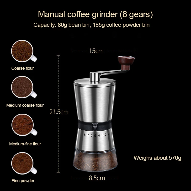 Moedor de Café Manual Ajustáve - Burr Hand Grinder avaliação e preço