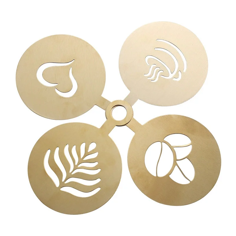 Conjunto de 4 Estênceis Dourad - Coffee Stencil Art avaliação e preço