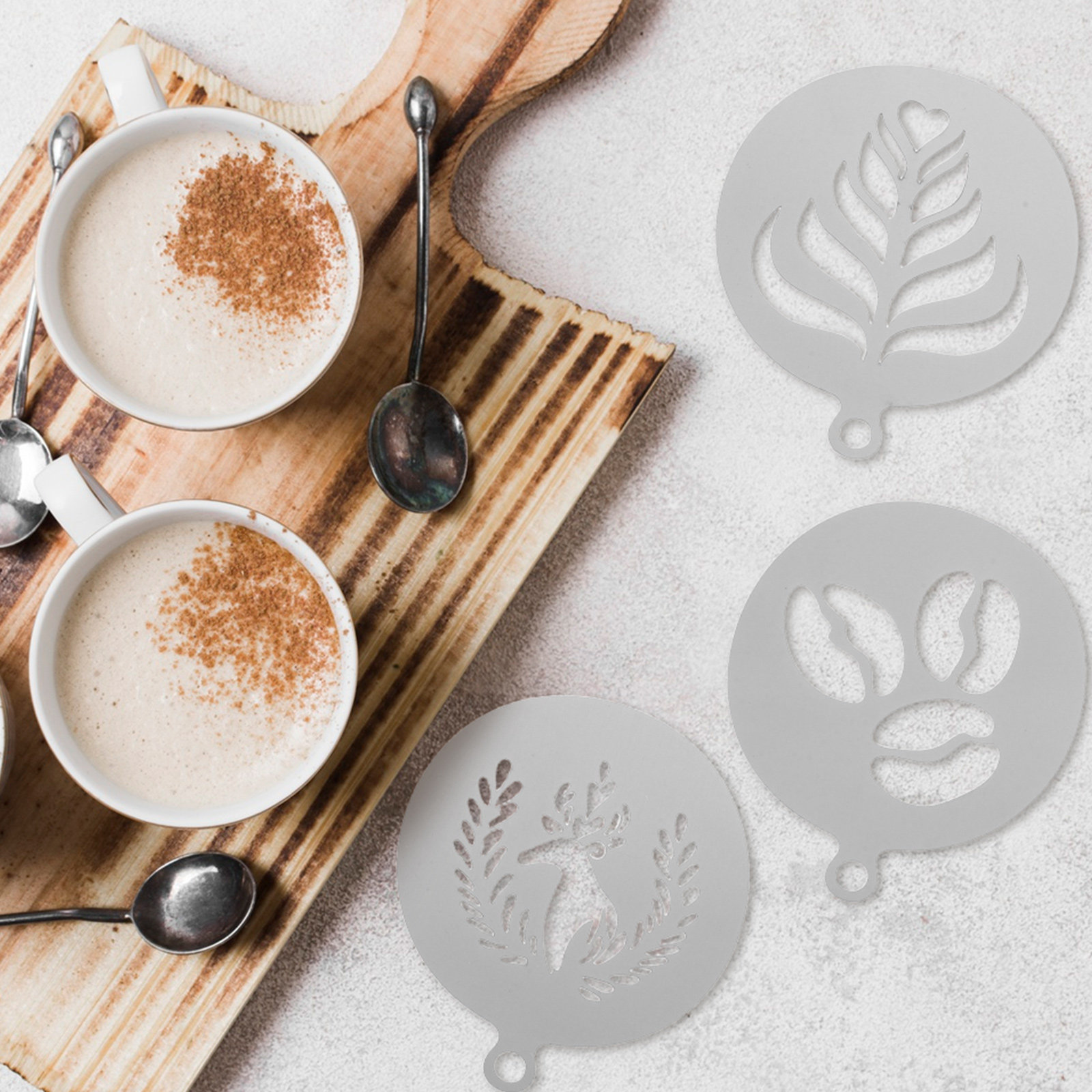 Conjunto de 4 Stencils de Café - Coffee Stencil Art avaliação e preço