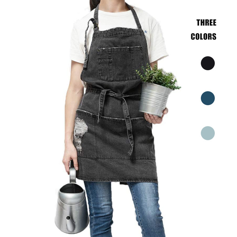 Aventais jeans de algodão lava - Coffee Tea Gardens avaliação e preço