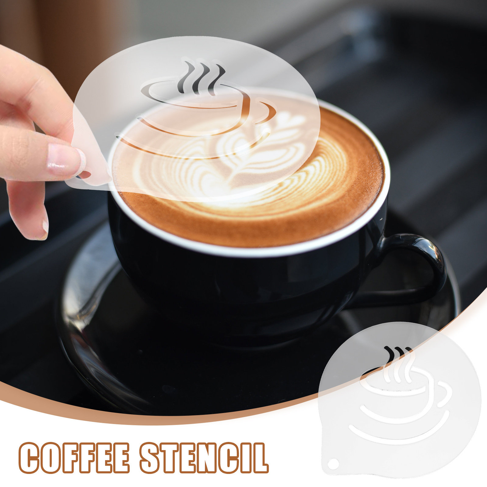 Estêncil de Acrílico Leve para - Coffee Stencil Art avaliação e preço