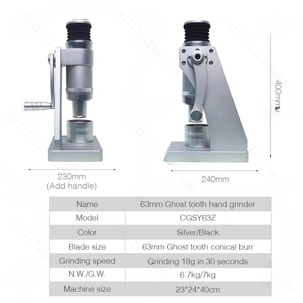 Moedor de café manual de 63mm  - Burr Hand Grinder avaliação e preço