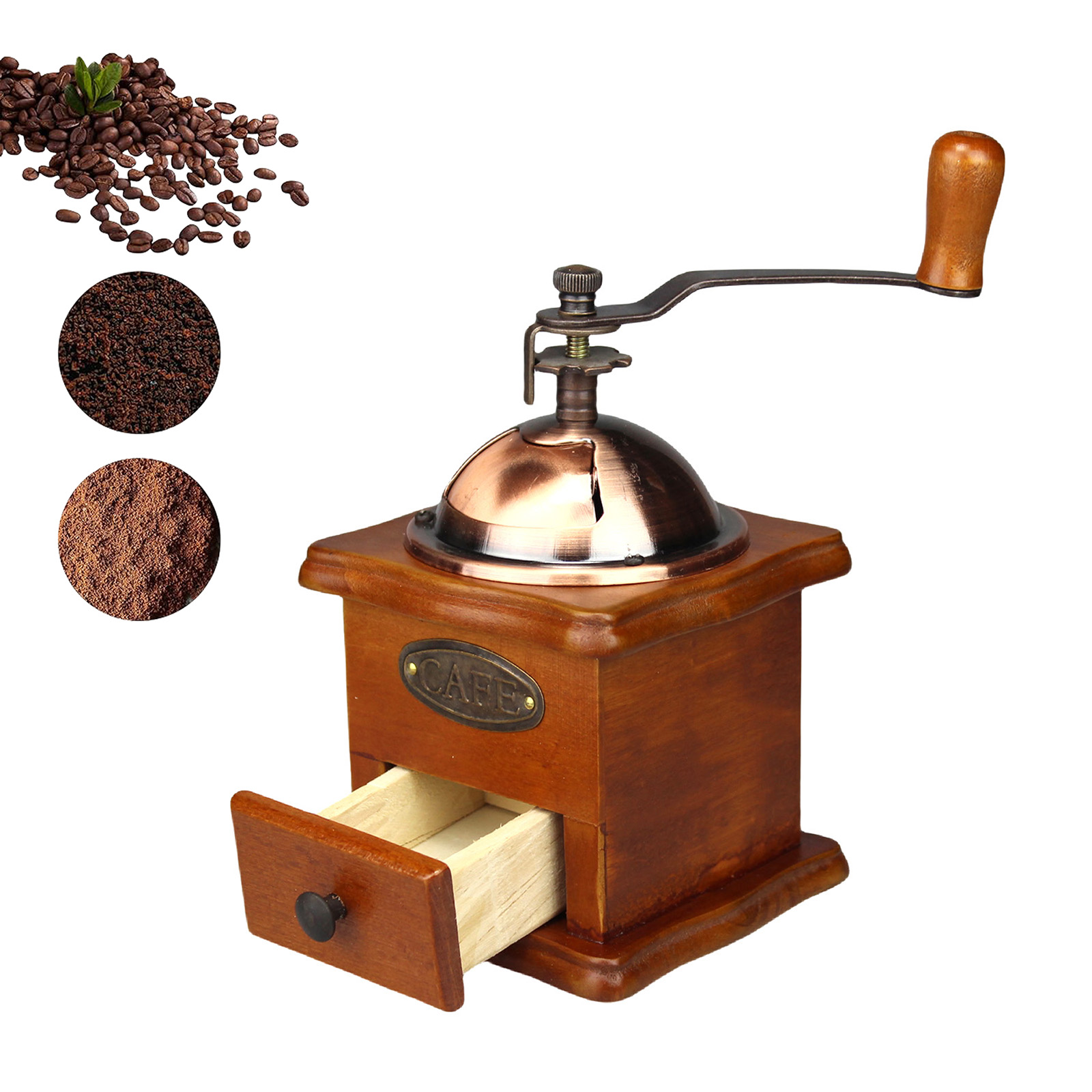 Moedor de café manual antigo,  - Burr Hand Grinder avaliação e preço
