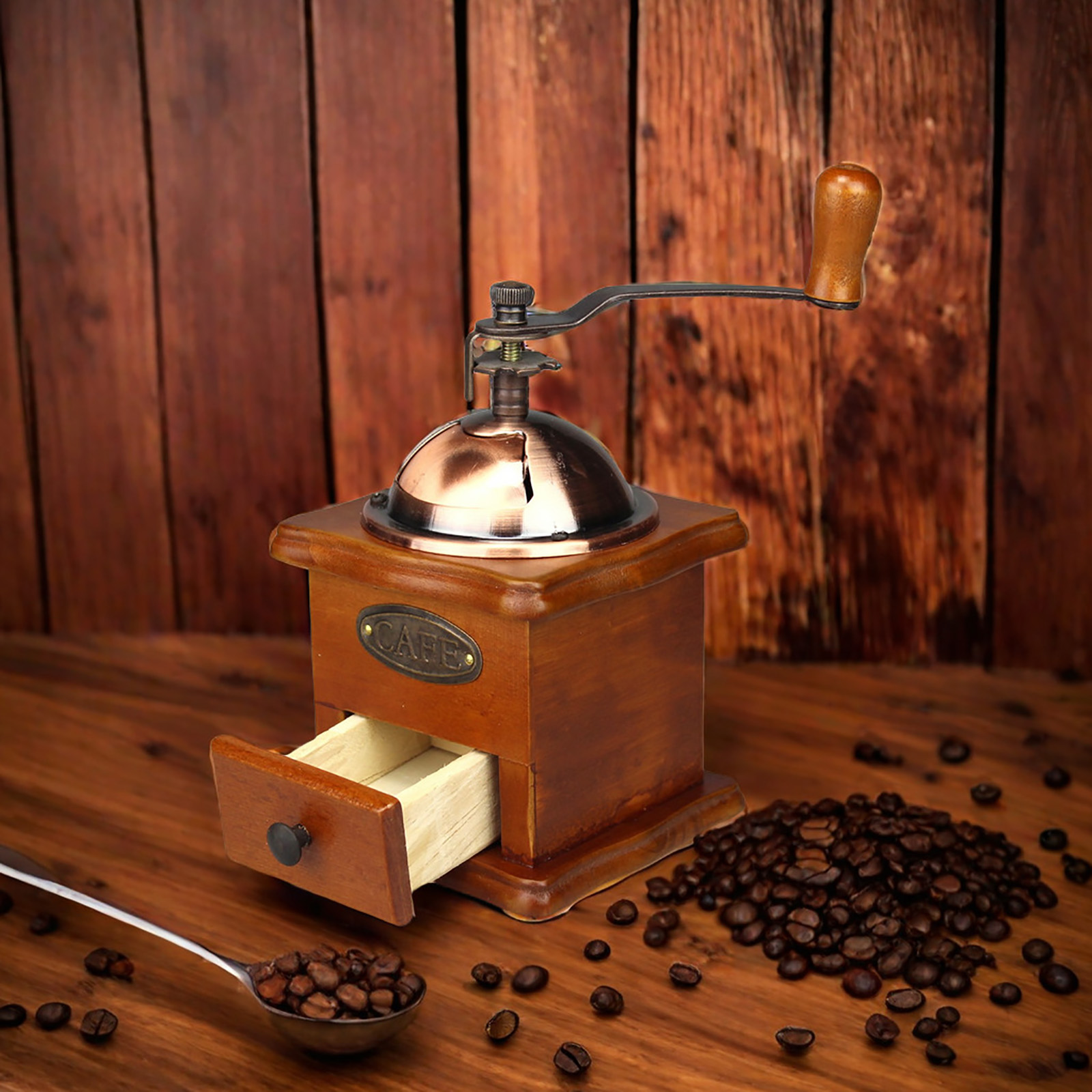 Moedor de café manual antigo,  - Burr Hand Grinder avaliação e preço