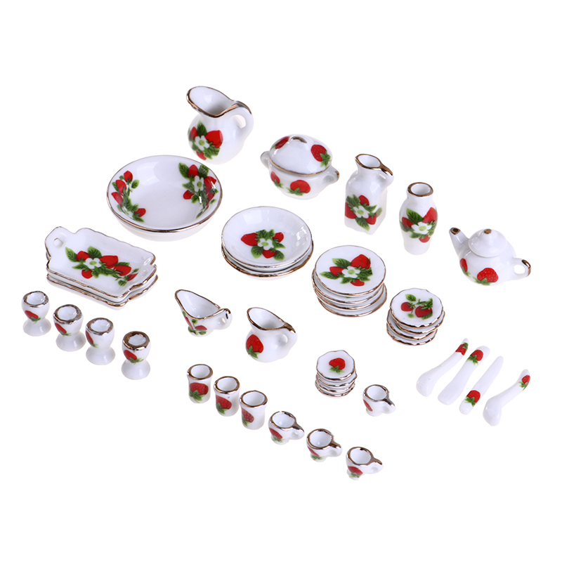 1 conjunto 1:12 casa de boneca - Coffee Tea Games avaliação e preço