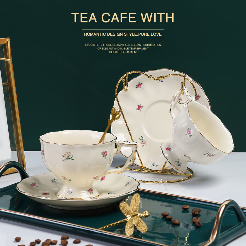 Conjunto de Caneca e Prato de  - Coffee Tea English avaliação e preço