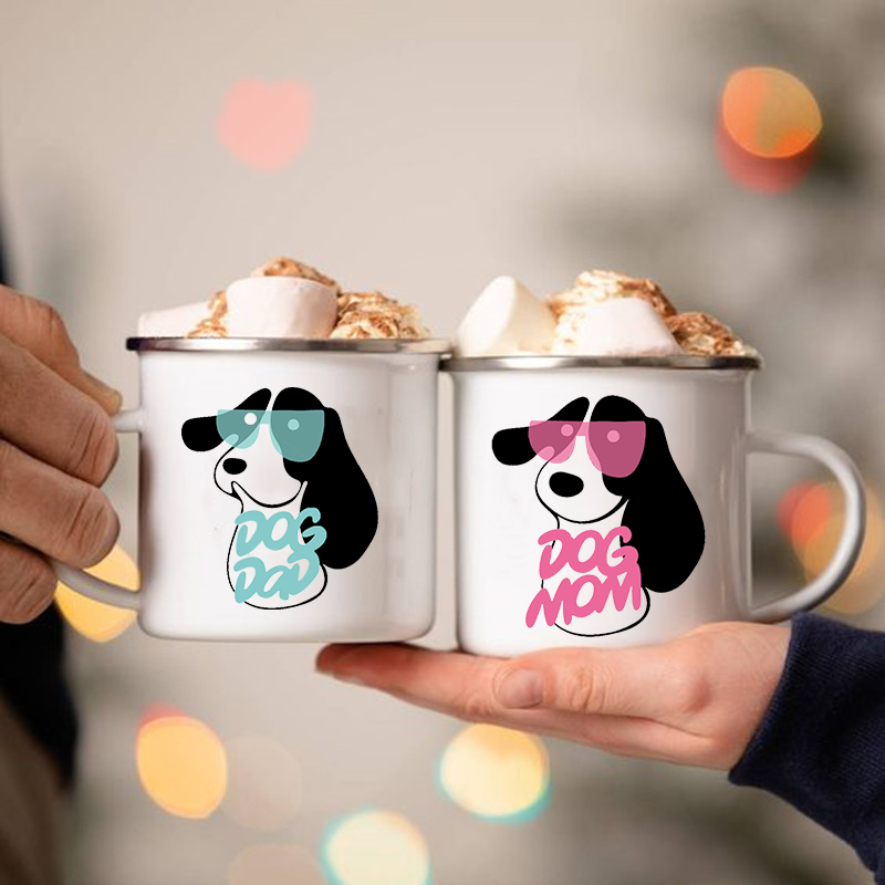 Criativo esmalte caneca com ca - Coffee Tea And Cocoa avaliação e preço