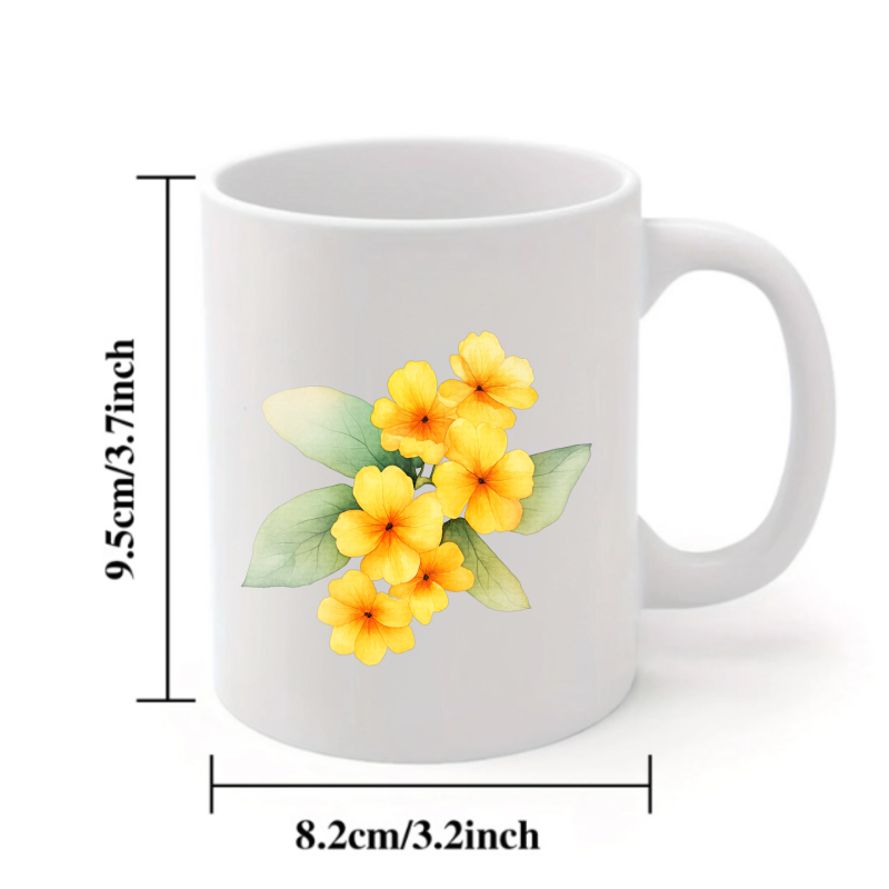 Caneca de cerâmica com flores  - Coffee Tea Break avaliação e preço