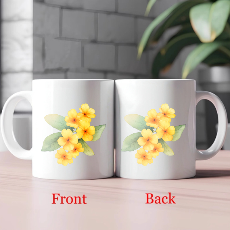 Caneca de cerâmica com flores  - Coffee Tea Break avaliação e preço