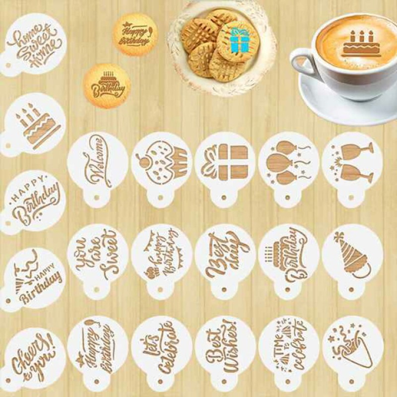 Profissional diy latte arte es - Coffee Stencil Art avaliação e preço