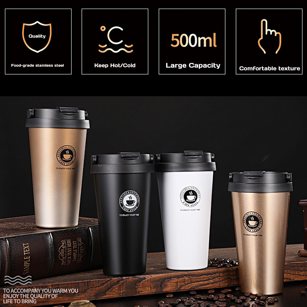 Copo Térmico de Viagem 16 oz e - Double Wall Mug avaliação e preço